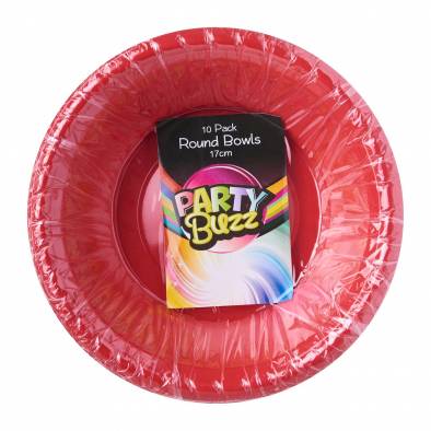 Solid Color Plastic Bowls (Red)