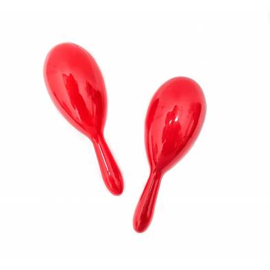 18cm Solid Color Maracas (Red) (2pcs)