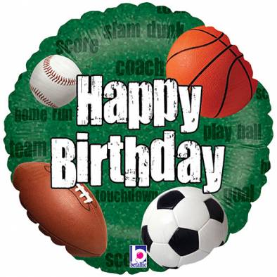 18inch Birthday Sports Ball BL86828 Foil Balloon