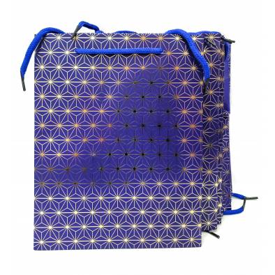 18x23x10cm Hotstamp Diamond Paper Bag (Blue) (12pcs)