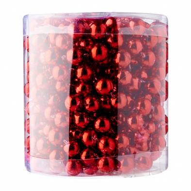1cm Christmas Beads (Red)