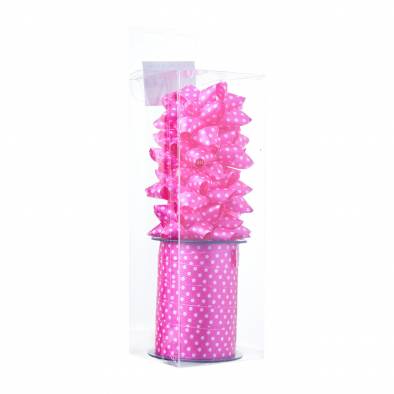 1cm Polka Dots Ribbon Set (Hot Pink)