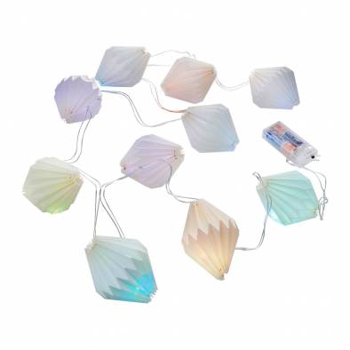 10 LED Battery Operated Fairy Lights with Paper Diamond