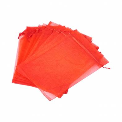 20cm x 28cm Organza Bag (Red) (10pcs)
