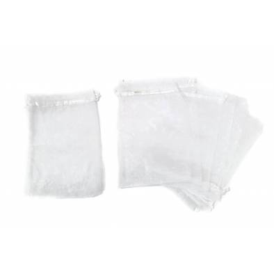 20cm x 28cm Organza Bag (White) (10pcs)