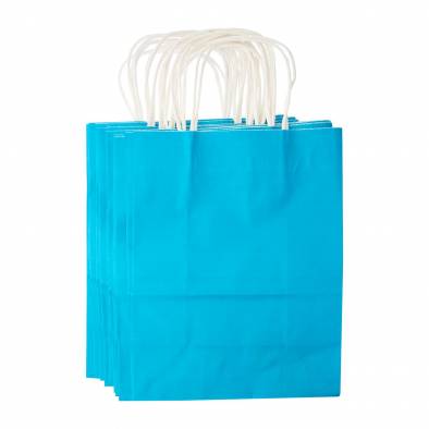 21x27x11cm Kraft Paper Bag (Blue)