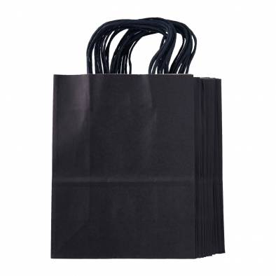 21x27x11cm Kraft Paper Bag (Black)