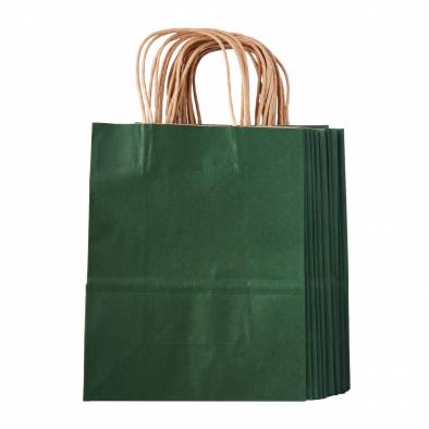 21x27x11cm Kraft Paper Bag (Green)