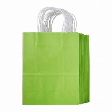 21x27x11cm Kraft Paper Bag (Lime Green)