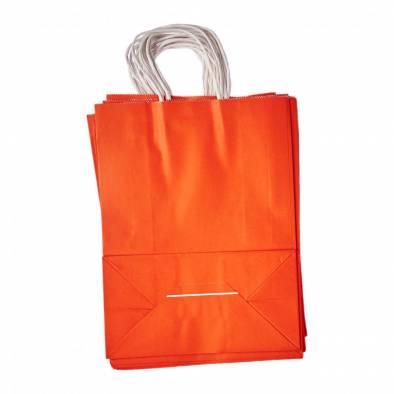 15x20x8cm Kraft Paper Bag (Bright Red)