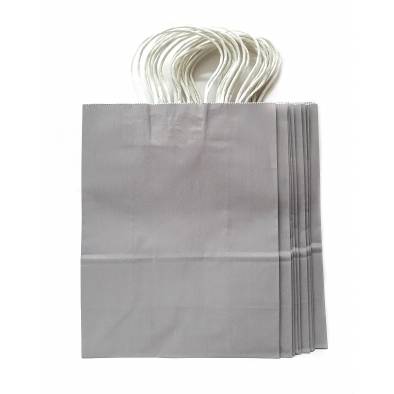 21x27x11cm Kraft Paper Bag (Grey) (12pcs)