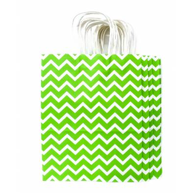 21x27x11cm Wave Kraft Paper Bag (Lime Green) (12pcs)