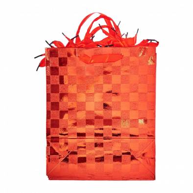 23x27cm Shiny Design Paper Bag (Red) (12pcs)