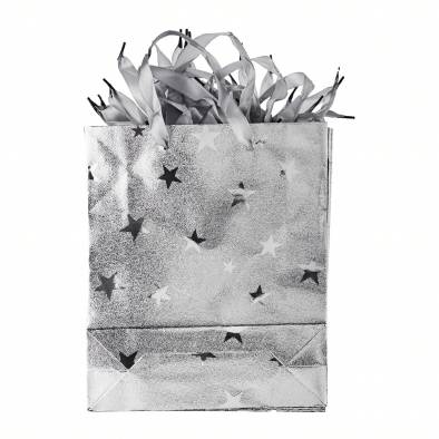 23x27cm Shiny Design Paper Bag (Silver) (12pcs)