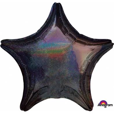 Hologram Black Dazzler Star A25051 Foil Balloon