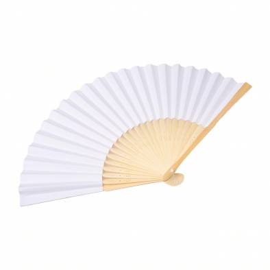 25cm Plain Wooden Paper Fan