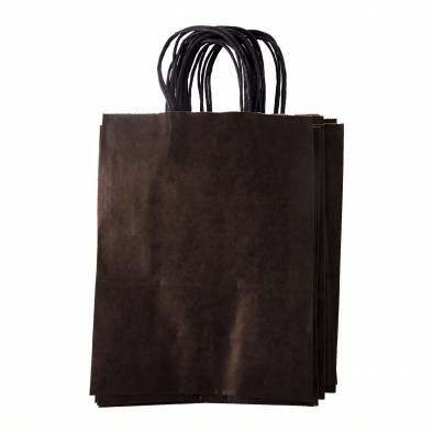 25x32x11cm Kraft Paper Bag (Black)