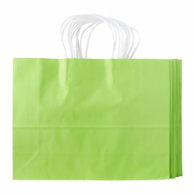 32x25x11cm Kraft Paper Bag (Lime Green)