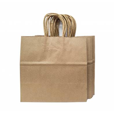 26x26x15cm Kraft Paper Bag (Brown) (12pcs)