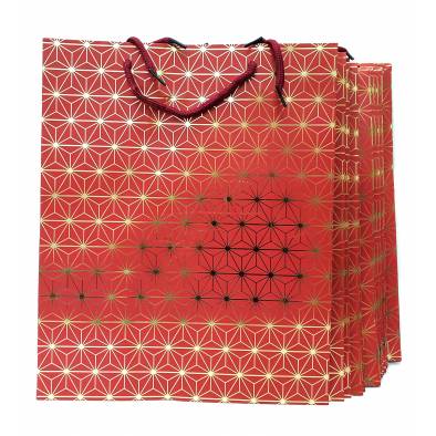 26x32x12cm Hotstamp Diamond Paper Bag (Red) (12pcs)