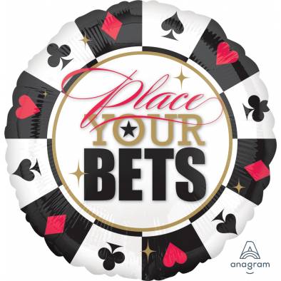P33 32inch Jumbo Place Your Bet A27391 Foil Balloon