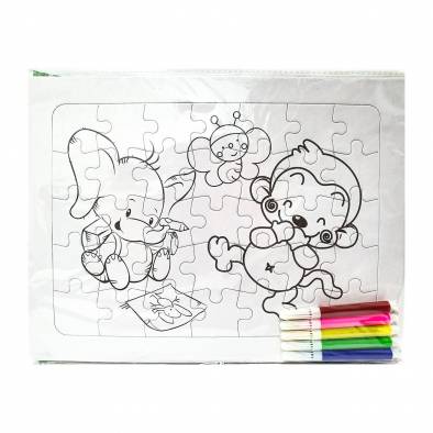 28x21cm Coloring Jigsaw Puzzle Set