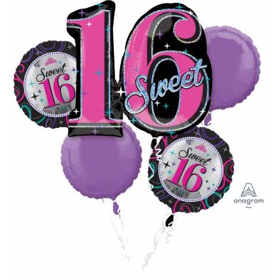 P75 Sweet 16 A30561 Bouquet Foil Balloon