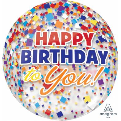 G20 Confetti Birthday A30675 Foil Balloon