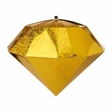 30cm Shiny Paper Diamond (Gold)