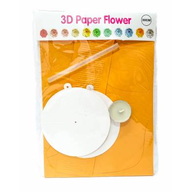 30cm DIY 3D Paper Flower  (Orange)