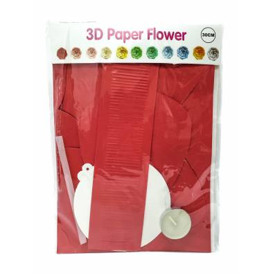 30cm DIY 3D Paper Flower  (Red)