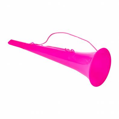 30cm Plastic Horn (Hot Pink)