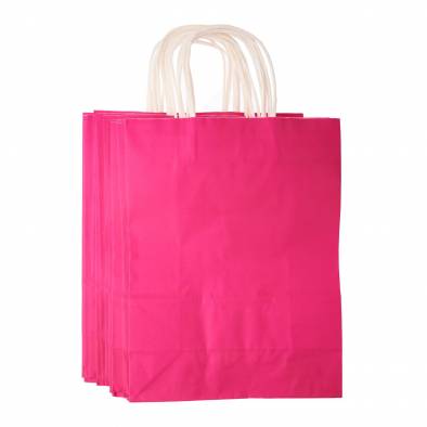 25x32x11cm Kraft Paper Bag (Hot Pink)