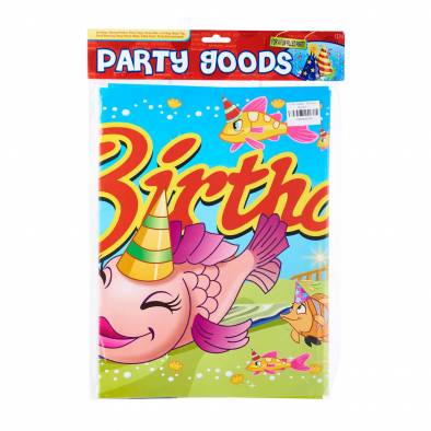 33x150cm Fish Happy Birthday Banner
