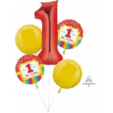 P75 1st Birthday A34100 Bouquet Foil Balloon