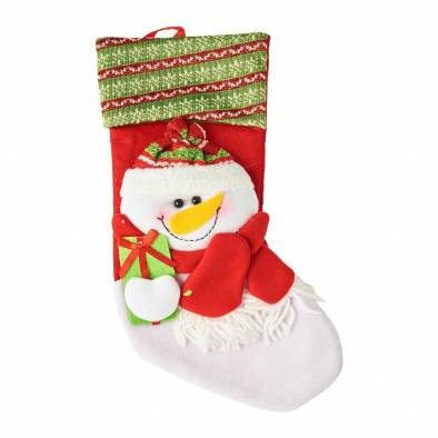 35cm Designed Christmas Sock (Snowman)