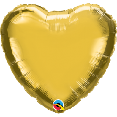 Metallic Foil Heart Balloon Q35432 (Gold)