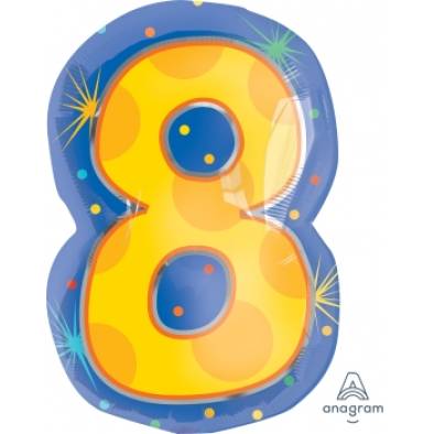 S60 Number 8 A35769 Foil Balloon