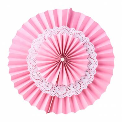 35cm Paper Fan Set (Pink)
