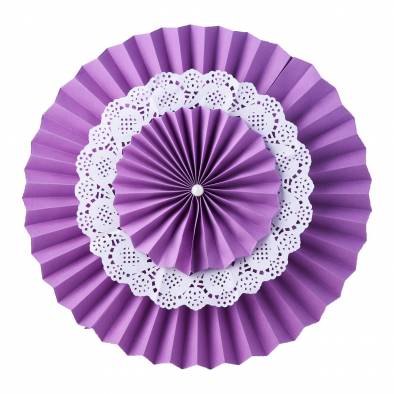 35cm Paper Fan Set (Purple)