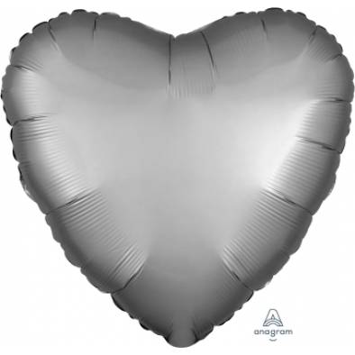 Heart Satin Luxe Platinum A3680602 Foil Balloon