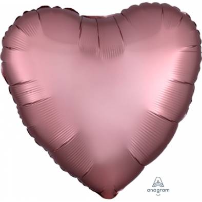 Heart Satin Luxe Rose Copper A3682502 Foil Balloon