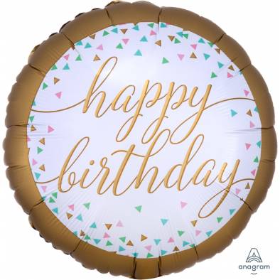 S50 Pastel Confetti Birthday A37177 Foil Balloon