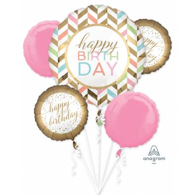 P75 Pastel Birthday A37180 Bouquet Foil Balloon
