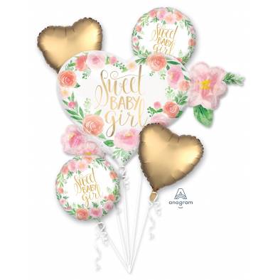 P75 Sweet Baby Girl A38516 Bouquet Foil Balloon