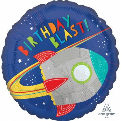 Blast Off Birthday A38947 Foil Balloon