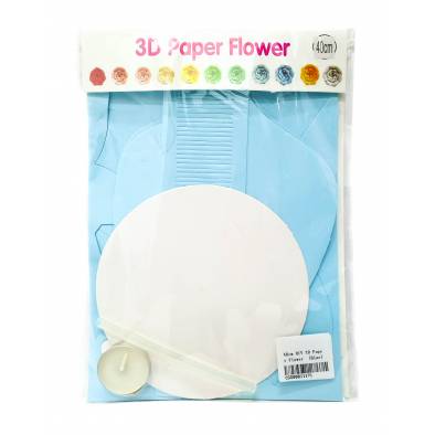 40cm DIY 3D Paper Flower  (Blue)
