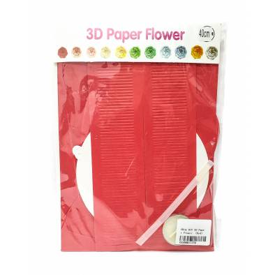 40cm DIY 3D Paper Flower  (Red)
