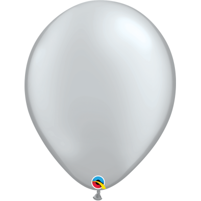 16inch Q43901 Round Latex Balloons (Silver) (5pcs)