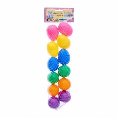 4.5cm x 6cm Easter Eggs (Assorted Colors) (12pcs)